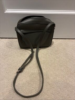 Joe Fresh Charcoal Grey Faux Leather Camera Crossbody Bag 👵MT